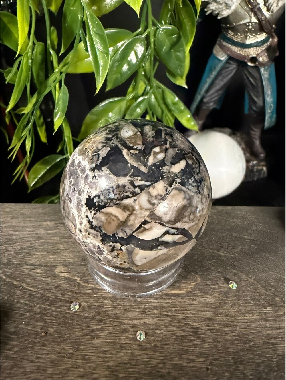 Volcano Agate Crystal Sphere